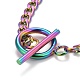 Ion Plating(IP) Rainbow Color 304 Stainless Steel Chain Bracelets for Women or Men BJEW-A039-04MC-3