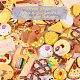 PandaHall Elite 100pcs Mixed Shapes Yellow Resin Bread/Donut/Sandwich Cabochons For Hair Clip Making And Craft Making CRES-PH0003-11-5