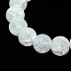 Sintetico satinato perle di quarzo crackle rotonde fili X-G-L155-8mm-06-2