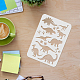 FINGERINSPIRE Dinosaurs Stencils Template 8.3x11.7inch Plastic Tyrannosaurus Drawing Painting Stencils Rectangle Prints Pattern Reusable Stencils for Painting on Wood DIY-WH0202-141-4