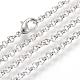 Iron Rolo Chains Necklace Making MAK-R015-45cm-P-1