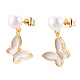 Natural Pearl Dangle Stud Earrings PEAR-N020-05M-3