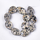 Chapelets de perles en jaspe dalmatien naturelle G-S354-05-2