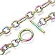 Ожерелья-цепочки Figaro унисекс 304 из нержавеющей стали NJEW-H215-03MC-2