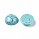 Fornituras artesanales teñidos de la piedra preciosa de la turquesa sintética planas cabuchones cúpula de espalda X-TURQ-S266-16mm-01-3