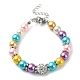 Bracelets de perles d'imitation de verre pour femmes BJEW-JB10033-02-1