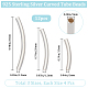 Beebeecraft 1 Box 12Pcs Curved Tube Beads 925 Sterling Silver 3 Size Curved Column Noodle Loose Spacer Beads for DIY Bracelet Necklace Jewellery Making STER-BBC0005-61-2