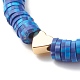 Bracelet extensible fait main en perles heishi en argile polymère BJEW-JB07392-4