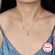 Bunte Halskette mit Mond- und Sternanhänger aus kubischem Zirkonia IJ6313-4
