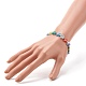 Bracelet extensible de perles de lampwork millefiori fait à la main pour les femmes adolescentes BJEW-JB06847-02-3