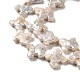 Hebras de perlas keshi de perlas barrocas naturales PEAR-E016-005-3