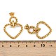 Серьги-гвоздики в форме сердца из нержавеющей стали 304 EJEW-K268-32G-5