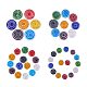 PandaHall Elite About 200 Pcs Millefiori Lampwork Glass Beads Circle Flat Round Spacer Bead Diameter 6mm 8mm 10mm 12mm for Jewelry Making Mixed Colors LK-PH0001-02-1