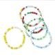 Bracelet extensible en perles rondes en verre pour enfants BJEW-JB09584-1