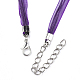 Waxed Cord and Organza Ribbon Necklace Making X-NCOR-T002-193-3