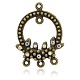 Antique Bronze Plated Ring Alloy Rhinestone Chandelier Components ALRI-E103-28AB-NF-1
