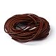 2.5mm Chocolate Color Cowhide Leather Beading Cords X-WL-A001-2-1