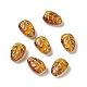 Golden Metal Enlaced Acrylic Beads OACR-H019-09-1