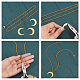 Beebeecraft 10Pcs/Box 18K Gold Plated Crescent Moon Connector Links Double Horn Charms Pendant with 2 Holes for DIY Necklace Earrings Jewellery Making STAS-BBC0001-21-4