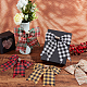 CHGCRAFT 8Pcs 8 Colors Christmas Theme Imitation Linen Bowknot Ornament Accessories DIY-CA0004-34-5