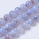 Natürlichen blauen Spitze Achat Perlen Stränge G-F568-169-8mm-1