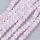 Chapelets de perles en verre électroplaqué X-GLAA-F001-4x3mm-27L-1