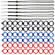 GORGECRAFT 66PCS Anti-Lost Necklace Lanyard Set Including 6PCS Anti-Loss Pendant Strap String Holder with 60PCS 3 Colors 13mm Silicone Rubber Rings for Office Key Chains Outdoor Activities DIY-GF0008-35A-1