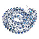 Electroplate Transparent Glass Beads Strands EGLA-N002-16-2