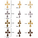 SUNNYCLUE 80Pcs 4 Color Cross Charms Pendants Alloy Tibetan Style Jewelry Findings Making Accessory Mixed for DIY Necklace Bracelet Crafting DIY-SC0006-89-2