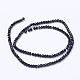 Chapelets de perles en rondelles facettées en verre de couleur opaque unie X-EGLA-J047-3x2mm-07-3