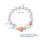 Bracelets extensibles en perles acryliques pour enfants BJEW-JB04833-M-5