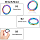 BENECREAT 18Pcs 3 Styles Rainbow Spring O Ring FIND-BC0003-38-5
