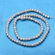 Hebras de perlas de perlas de agua dulce cultivadas naturales de papa X-PEAR-E007-4-5mm-A-2