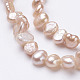 Fili di perle di perle d'acqua dolce coltivate naturali PEAR-P002-53D-3