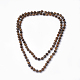 Natürliche Tigerauge Perlen Multistrang Halsketten NJEW-S408-04-1