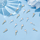 GOMAKERER 30 Pcs 2 Colors Dangle Cross Nail Charm MRMJ-GO0002-07-4