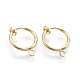 Brass Clip-on Hoop Earrings X-KK-L169-06G-2