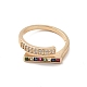 Латунные микро проложить кубического циркония кольца RJEW-R146-15G-3