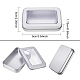 BENECREAT 10 Pack Rectangle Metal Tin Storage Containers Empty Metal Tin Box with Large Clear Window Lid for Jewelry CON-BC0005-23-2