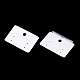 プラスチックディスプレイカード  ピアスに使用  長方形  乳白色  3.6x5.2x0.7~0.8cm  穴：6mm CDIS-S027-13-2