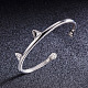 Shegrace joli design plaqué rhodium 925 bracelet manchette chaton en argent sterling JB166A-2
