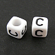 Perles européennes de lettre en acrylique OPDL-R050-10mm-C-1