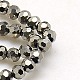 Electroplate Glass Beads Strands EGLA-F009-B05-1