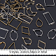 Ciondoli con lunetta aperta sul retro in lega di placcatura rack olycraft PALLOY-OC0001-49-FF-4