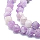 Chapelets de perles en jade lilas naturel G-P457-A04-01-2