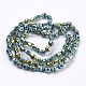 Electroplate Glass Beads Strands GLAA-K035-A-FP02-2