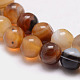 Chapelets de perles en agate rayée naturelle/agate à bandes G-K166-13-6mm-02-5