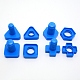 プラスチック製ビルディングブロック  子供のおもちゃ  カラフル  43.5~46x44~50x13.5~54mm  穴：17.5~22mm  ピン：17~23mm  50~54個/袋 DIY-WH0204-61-2