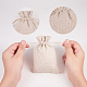ポリコットン（ポリエステルコットン）パッキングポーチ巾着袋  印刷された花で  小麦  14x10cm ABAG-T004-10x14-01-5