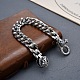 Tibetan Style Alloy Skull Link Chain Bracelet Men WG16695-01-2
